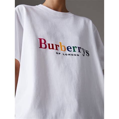 burberry rainbow logo t shirt|burberry logo print t shirt.